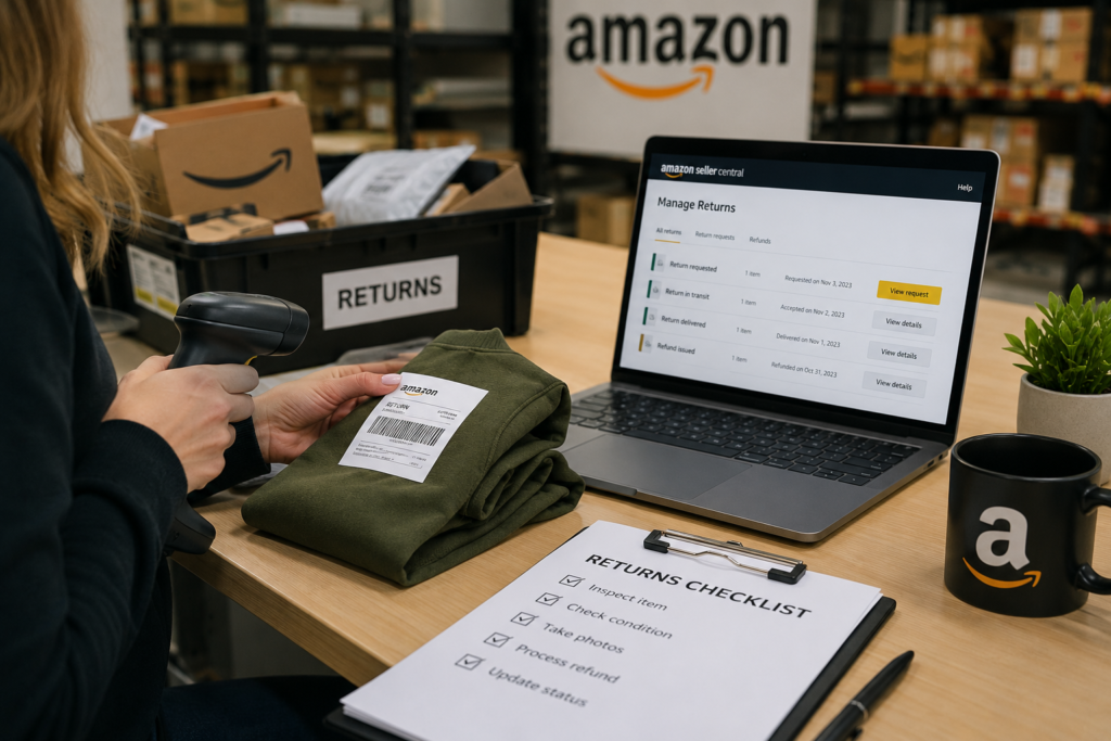 Proces obsługi zwrotów Amazon FBM i jego wpływ na Amazon Account Health oraz A-to-Z Guarantee