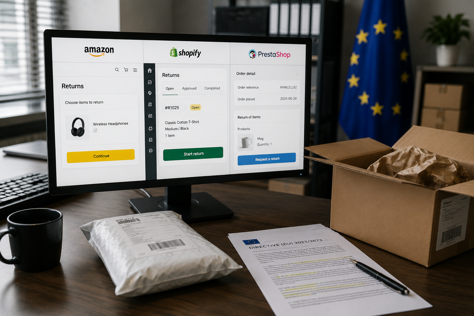 Zwroty dyrektywa One Click Amazon Shopify www
