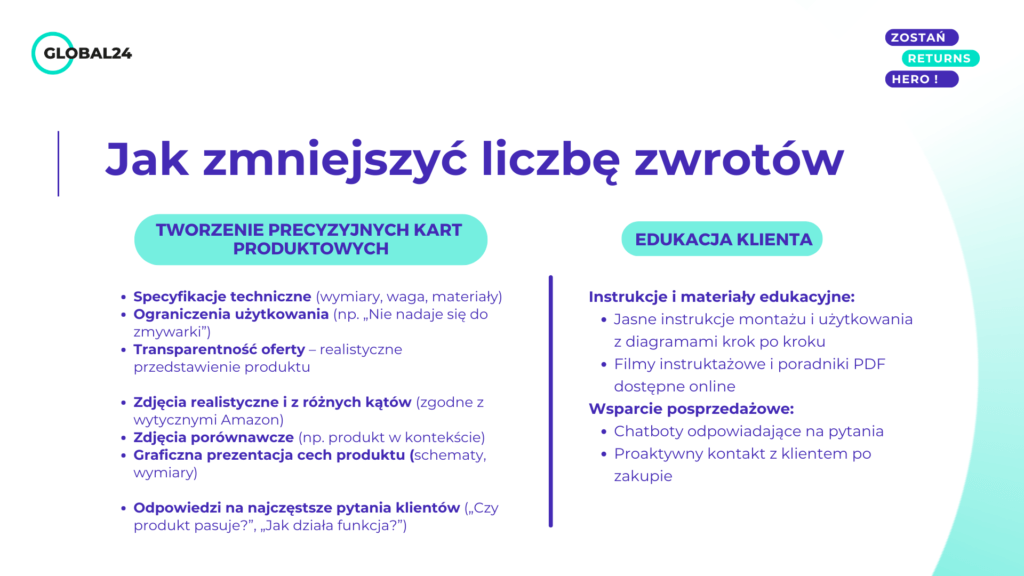 Jak zmniejszyć liczbę zwrotów